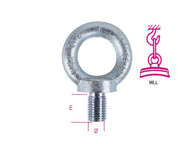 8040EZ-K - Lifting eye bolts, DIN 580 galvanized