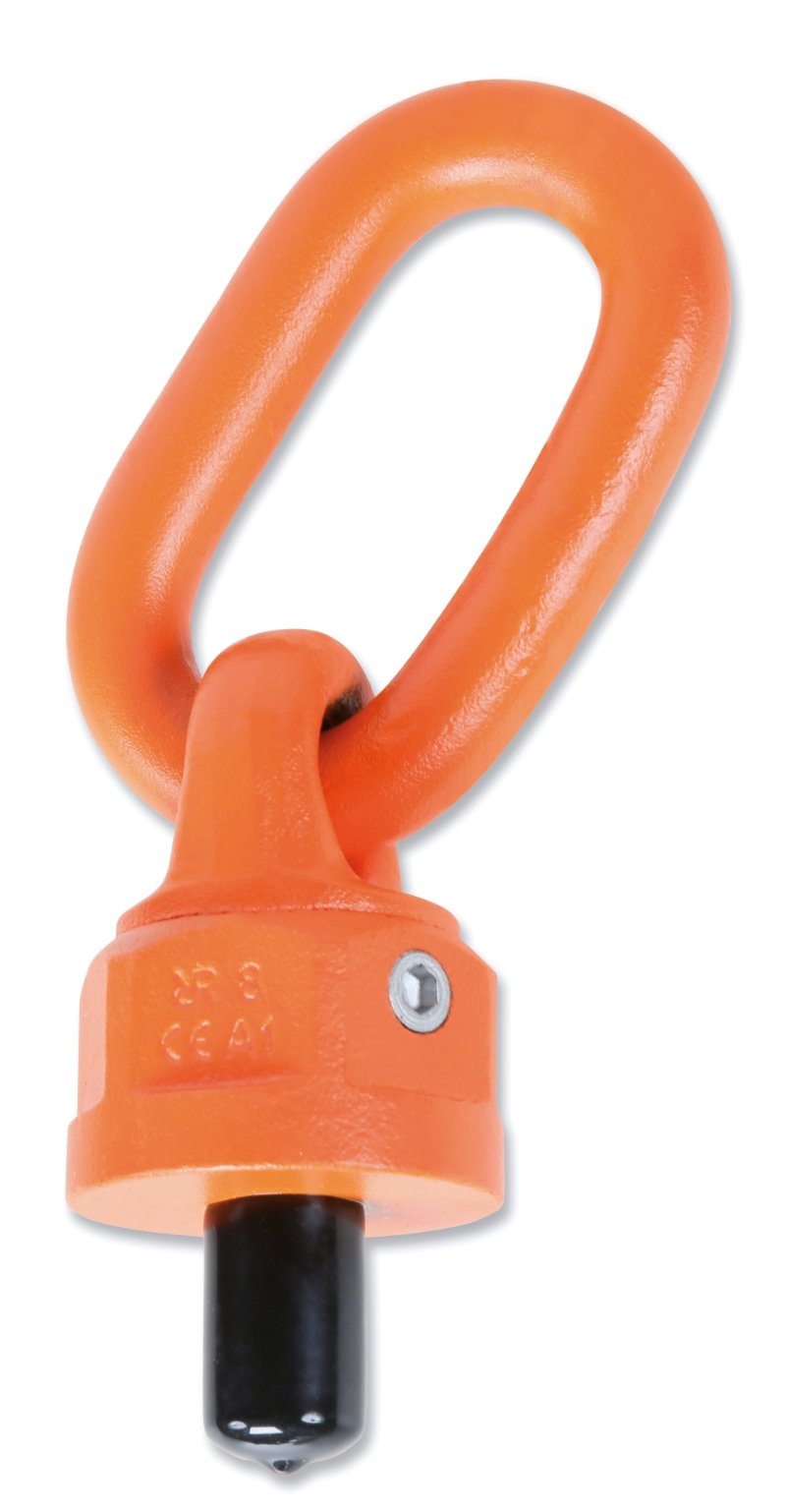 8049A - Lifting eyebolts, double swivel ring, turnable under load, with welded ring, high-tensile alloy steel