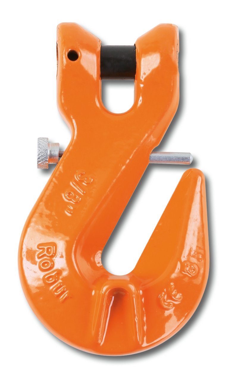 8061R - 8061F - Clevis grab hooks with safety latch, high-tensile alloy steel