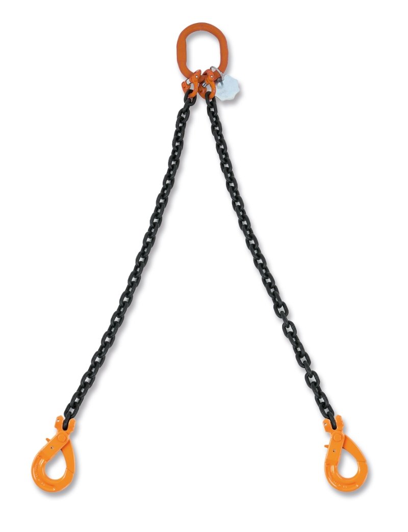 8092SL - Lifting chain slings, 2 legs, self-locking hook, grade 8