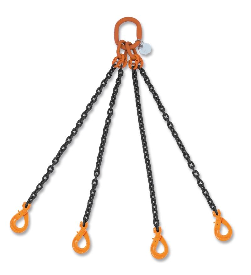 8094SL - Lifting chain slings, 4 legs, self-locking hook, grade 8