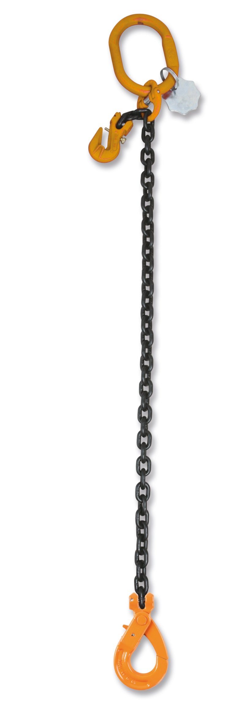 8096SL - Lifting chain slings, 1 leg, with self-locking and clevis grab hooks, grade 8