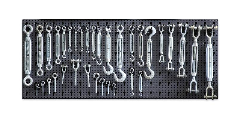 8600 R/11 - Assortment of 374 wire rope accessories, with hooks without panel