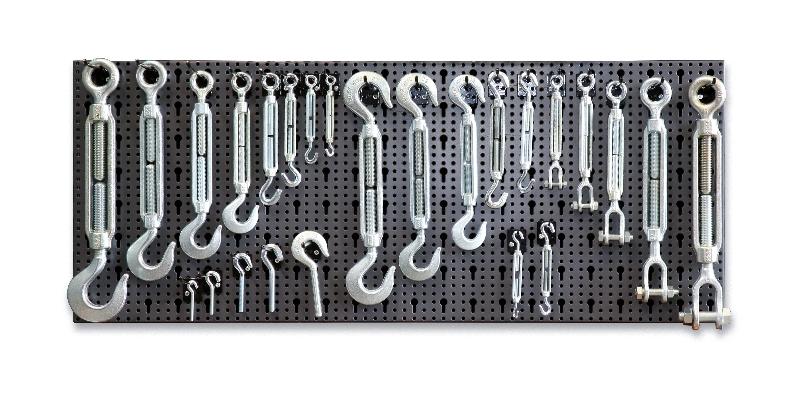 8600 R/13 - Assortment of 230 wire rope accessories, with hooks without panel