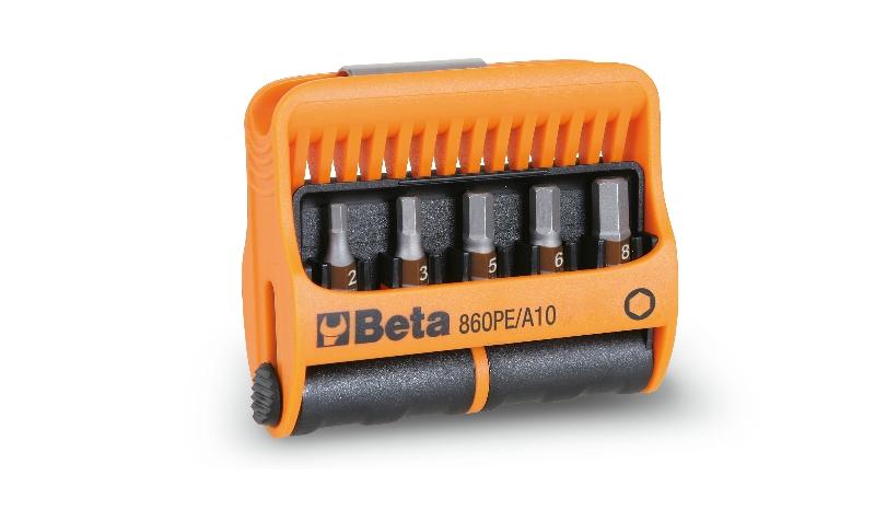 860PE/A10 - Set of 10 bits with magnetic bit holder in plastic case