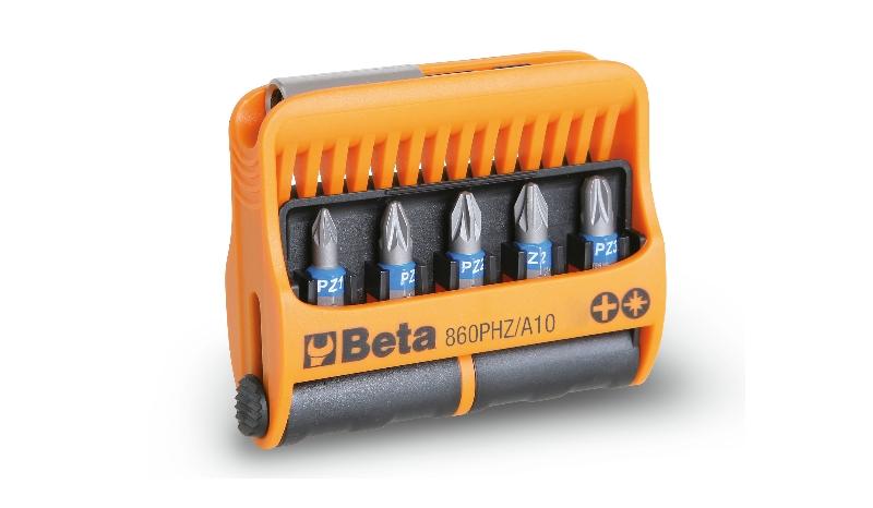 860PHZ/A10 - Set of 10 bits with magnetic bit holder in plastic case