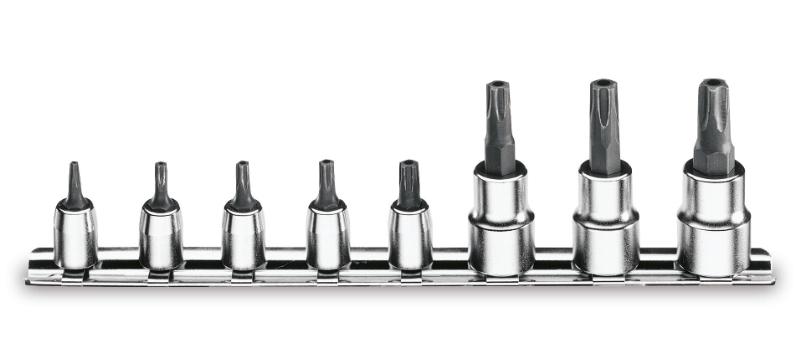 910PT/SB - Set of 8 socket drivers for 5-star head screws (item 910PT) on support