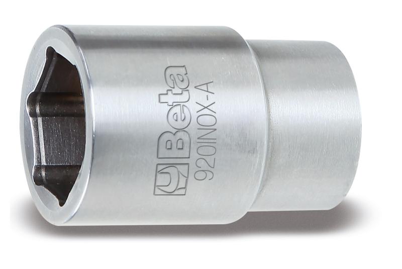 920INOX-A - Hexagon hand sockets, 1/2" female drive, made of stainless steel