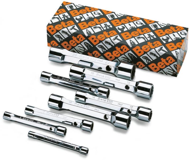 930/S - Set of 8 double ended bi-hex tubular socket wrenches, heavy series (item 930)