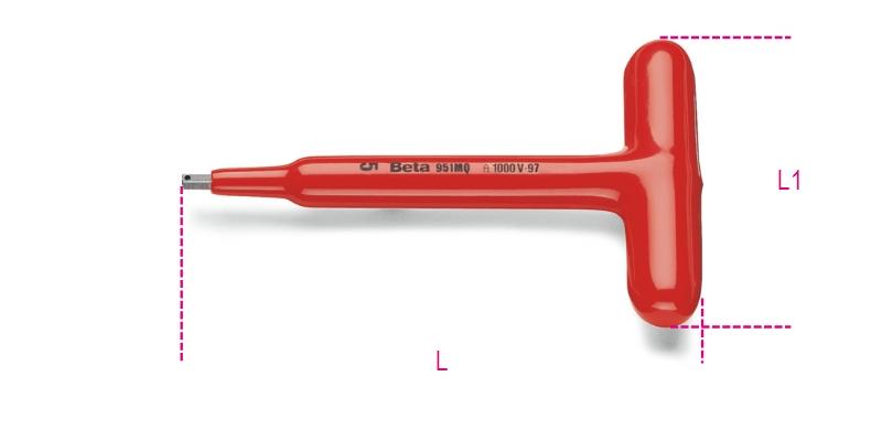 951MQ - T-handle wrenches with hexagon male ends