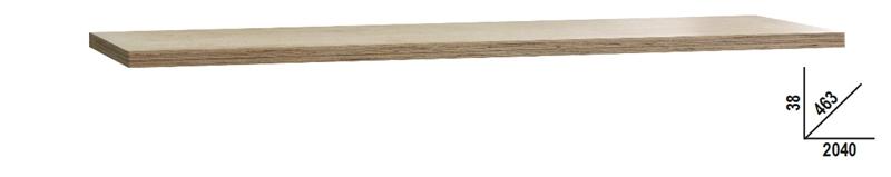 C45PW/3-2,0MT - 2-m-long wood worktop for workshop equipment combination C45
