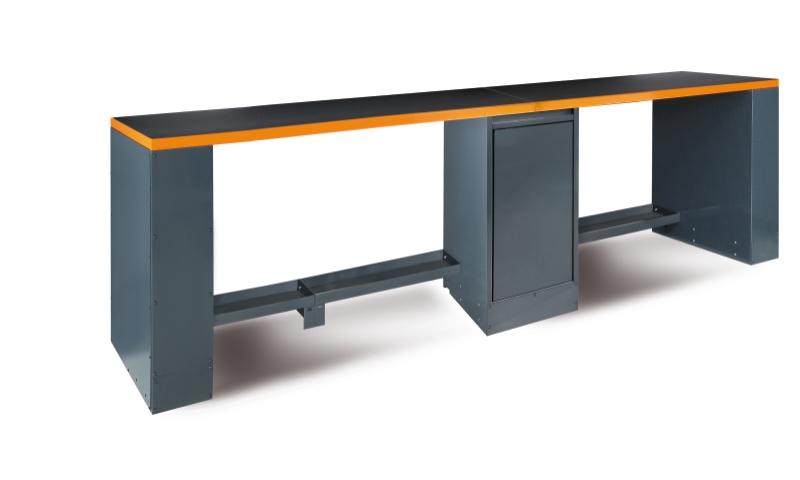 C55B-D4 - Double 4-m-long workbench with central leg