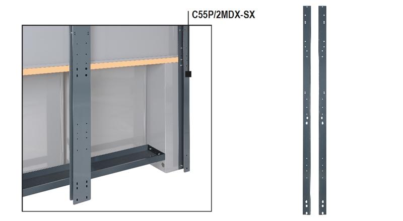 C55P/2MDX-SX - Right/left wall uprights, pair