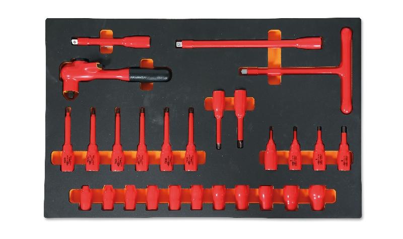 M108 - Foam tray for electrotechnical maintenance, insulated tools, 1000V