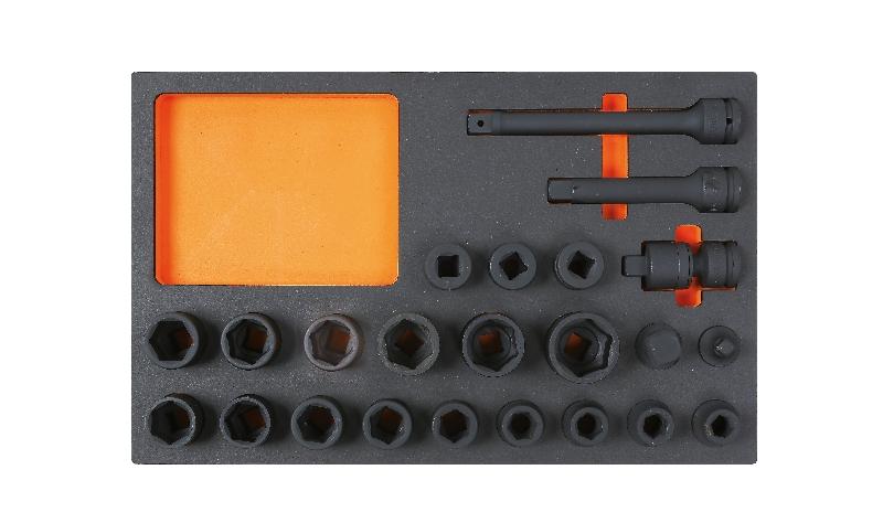 M127 - ?EVA foam tray with sockets and 3/4" accessories