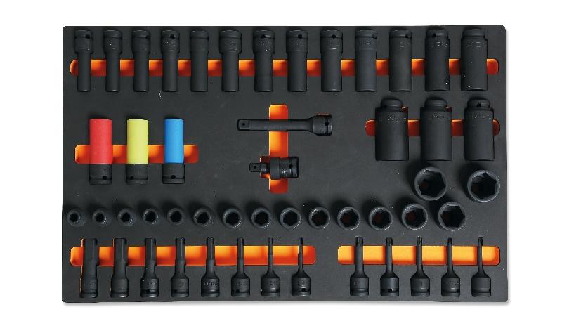 M128 - Foam tray with 1/2" sockets and accessories