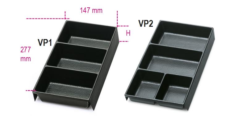 VP1 - VP2 - Thermoformed trays for small items, made from plastic for all roller cabs C22, C23, C23C